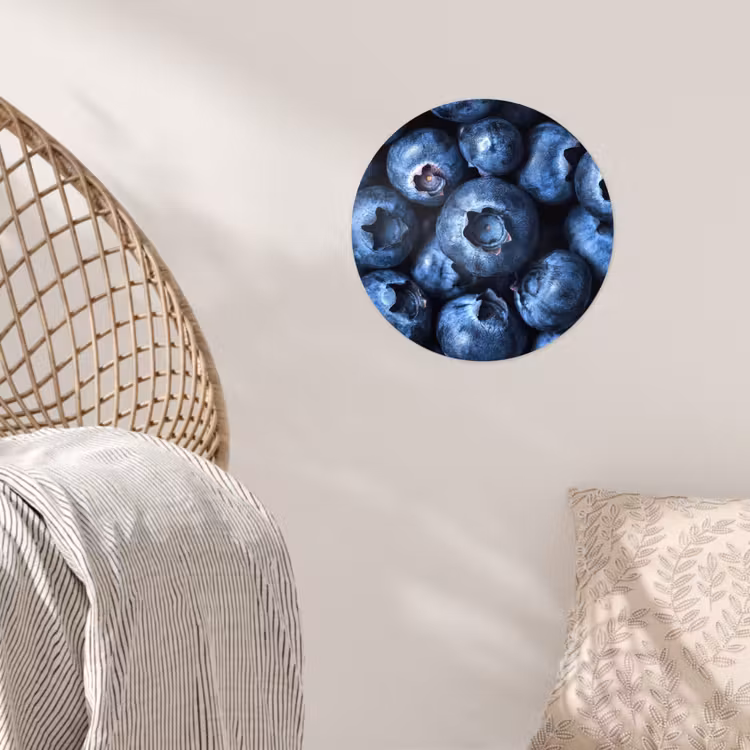 Bessen - Blauw - Fruit Wandcirkel behangsticker klein -sfeer4