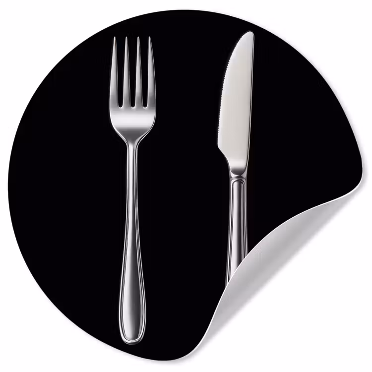Bestek - Klassiek - Elegant Wandcirkel behangsticker klein -3d
