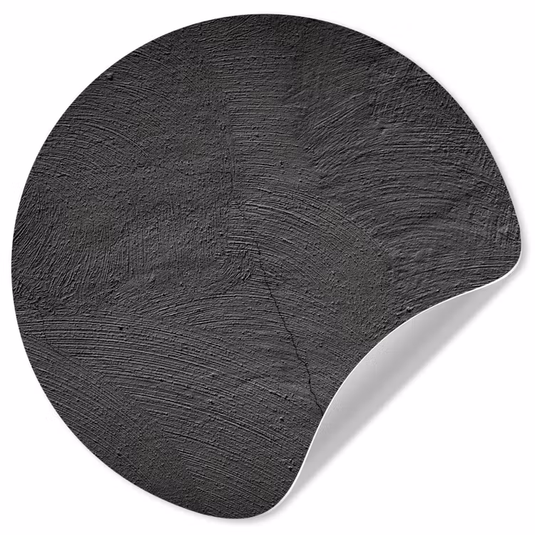 Beton print - Industrieel - Zwart Wandcirkel behangsticker klein -3d