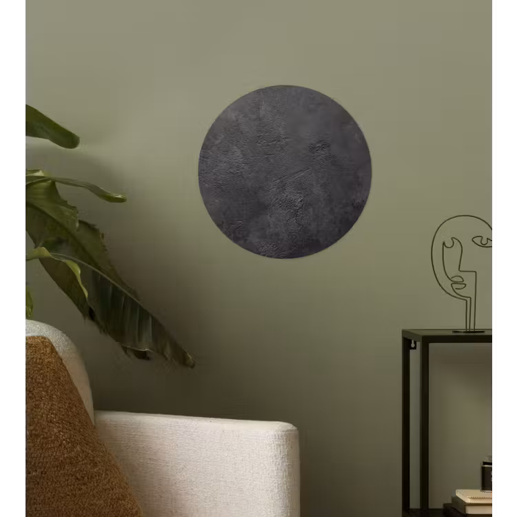 Beton - Structuur - Industrieel - Zwart - Grijs Wandcirkel behangsticker klein -sfeer2