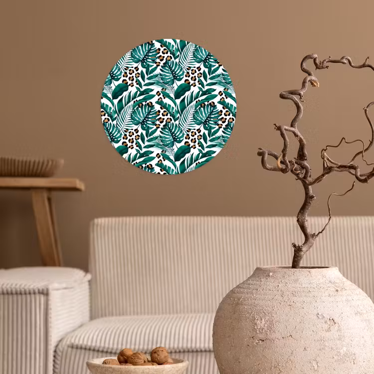 Bladeren - Tropisch - Jungle Wandcirkel behangsticker klein -sfeer1