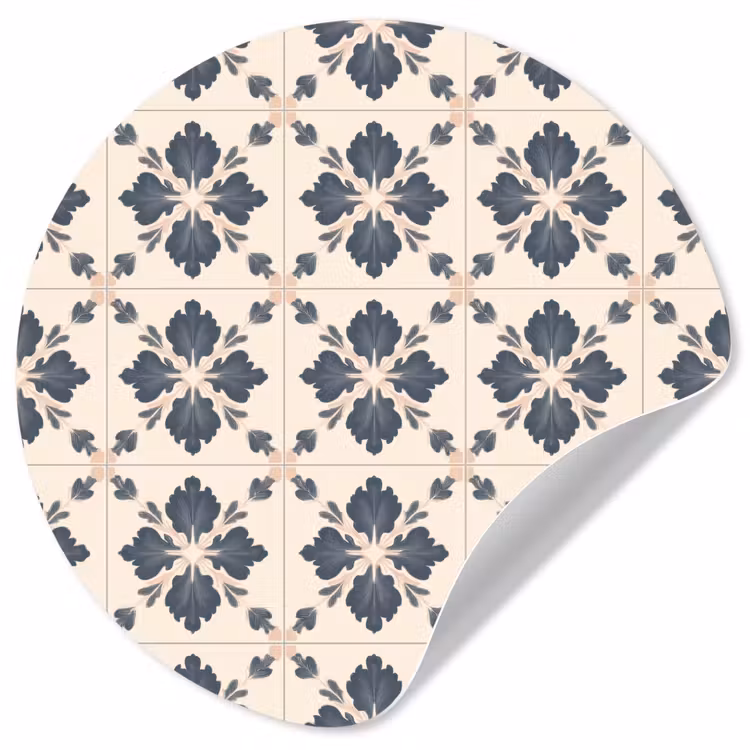 Bladvorm - Klassiek - Kleurrijk Wandcirkel behangsticker klein 186 -3d