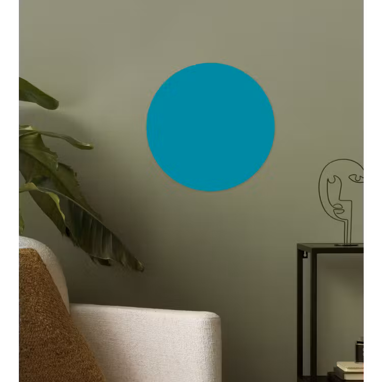 Blauw - Effen kleur Wandcirkel behangsticker klein 186 -sfeer2