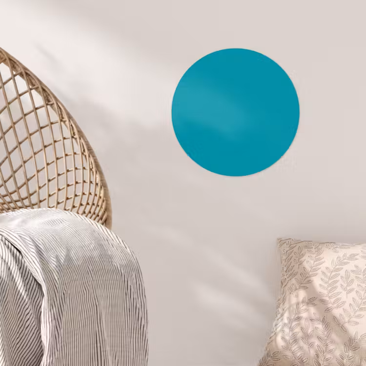 Blauw - Effen kleur Wandcirkel behangsticker klein 186 -sfeer4