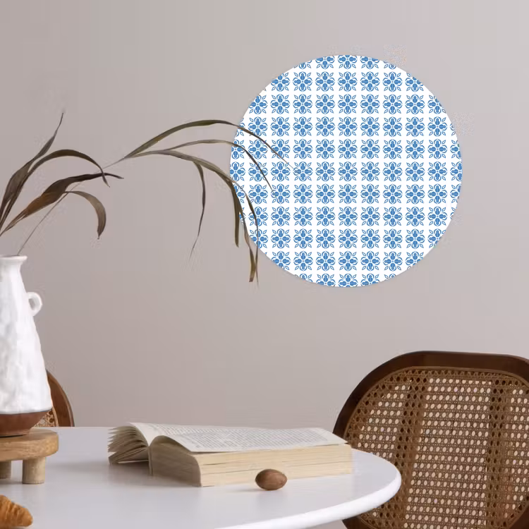Zee - Sfeer - Blauw - Wit Wandcirkel behangsticker klein 186 -sfeer3