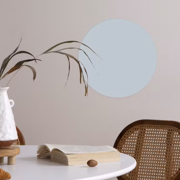 Blue - Bay - Blauw Wandcirkel behangsticker klein 186 -sfeer3
