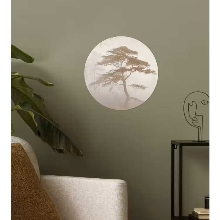 Boom - Oosterse stijl - Landschap Wandcirkel behangsticker klein -sfeer2