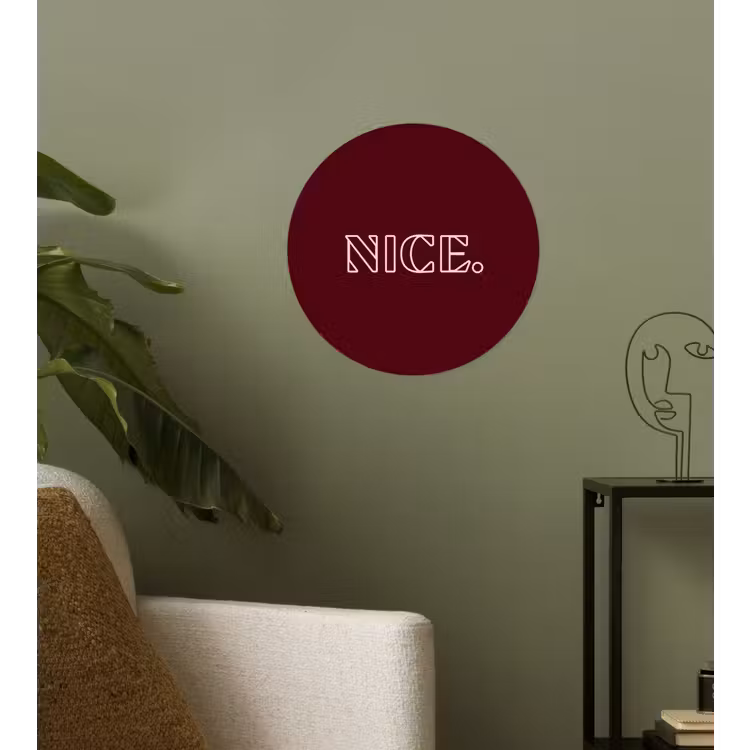 Bordeaux - Nice - minimalistisch Wandcirkel behangsticker klein -sfeer2