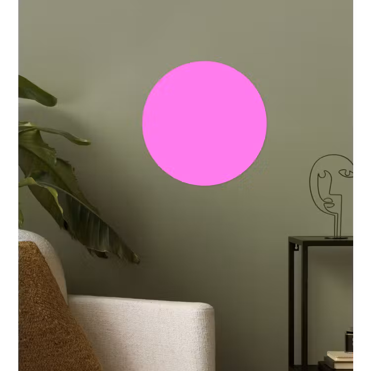 Bright - Orchid - Roze Wandcirkel behangsticker klein 186 -sfeer2