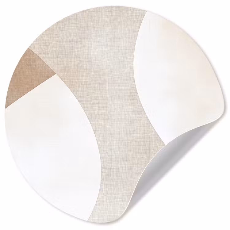 Bruin - Japandi - Abstract Wandcirkel behangsticker klein -3d