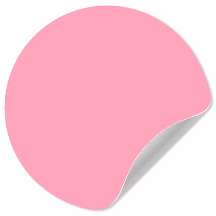 Bubblegum - Pink - Roze Wandcirkel behangsticker klein 186 -3d