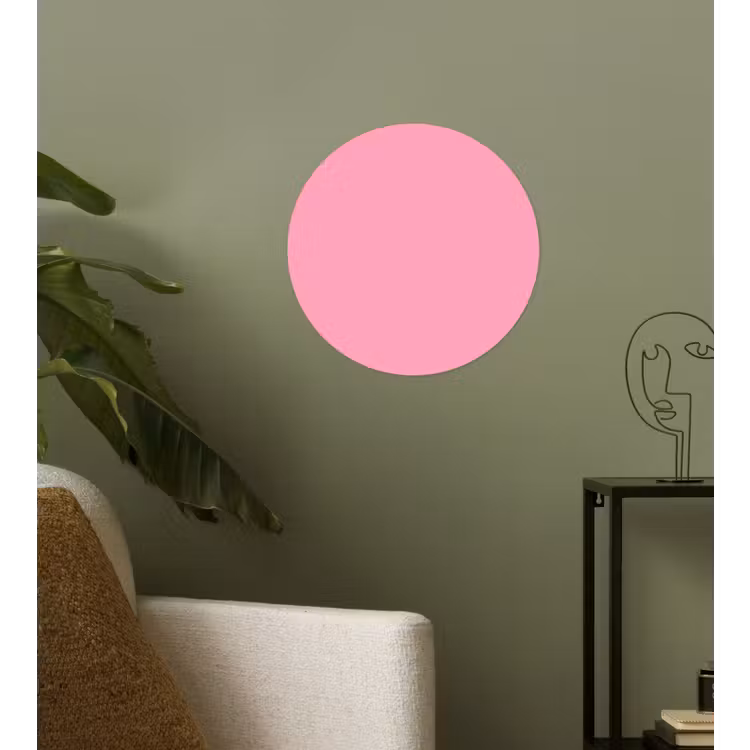 Bubblegum - Pink - Roze Wandcirkel behangsticker klein 186 -sfeer2