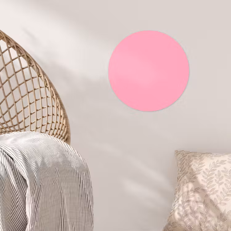 Bubblegum - Pink - Roze Wandcirkel behangsticker klein 186 -sfeer4