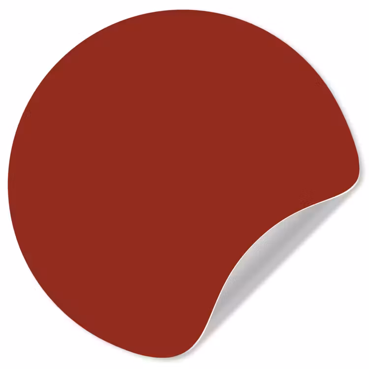Burnt - Copper - Rood Wandcirkel behangsticker klein 186 -3d