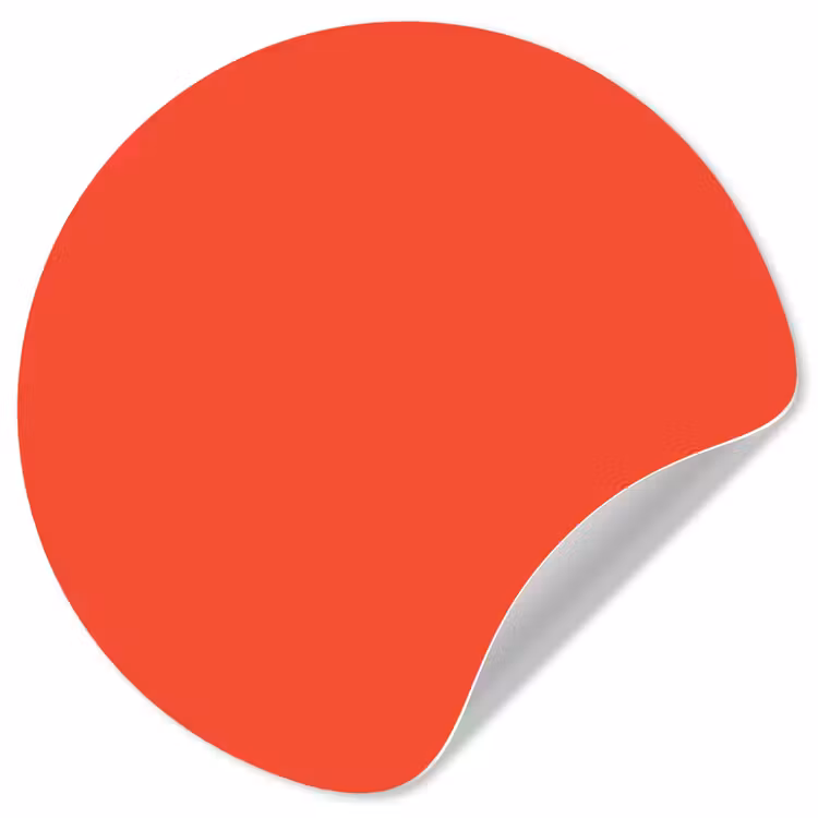 Burnt - Coral - Oranje Wandcirkel behangsticker klein 186 -3d