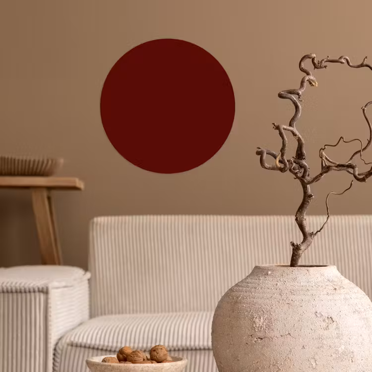 Burnt - Mahogany - Rood Wandcirkel behangsticker klein 186 -sfeer1