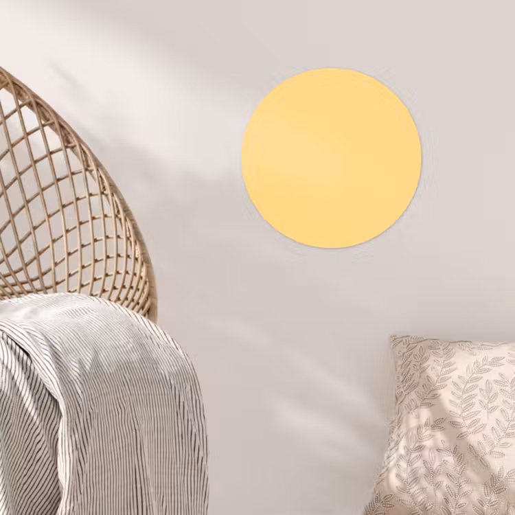 Butter - Geel - Yellow Wandcirkel behangsticker klein 186 -sfeer4