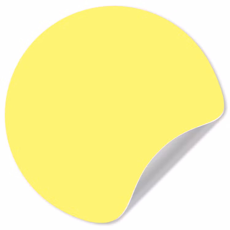 Buttery - Beige - Geel Wandcirkel behangsticker klein 186 -3d