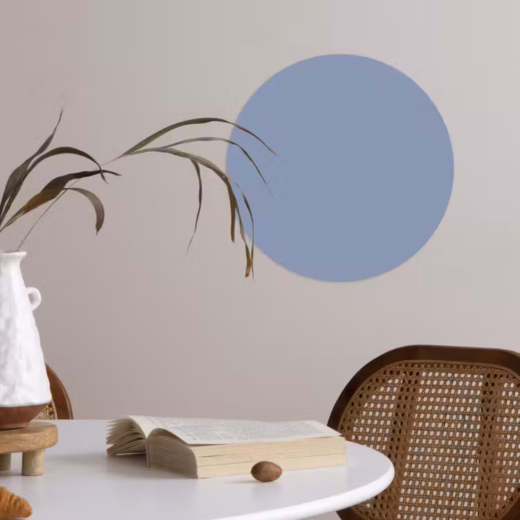 Canary - Champ - Blauw Wandcirkel behangsticker klein 186 -sfeer3
