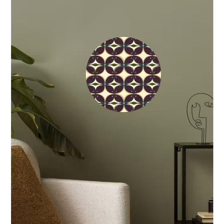 Cirkel - Retro - Kleurrijk Wandcirkel behangsticker klein 186 -sfeer2