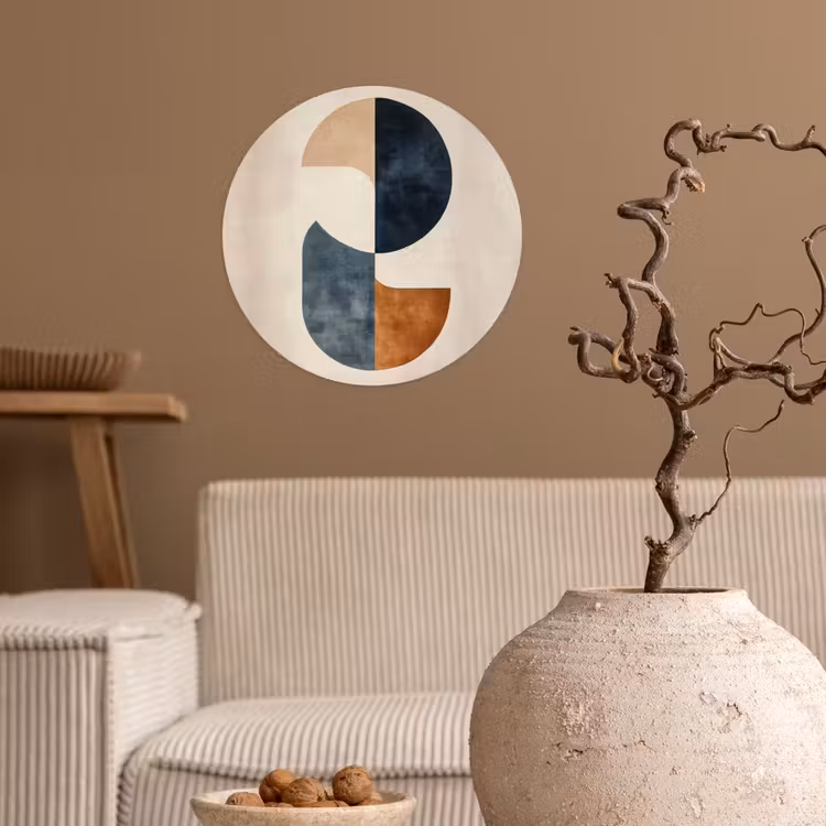 Cirkels - Abstract - Kleurrijk Wandcirkel behangsticker klein -sfeer1