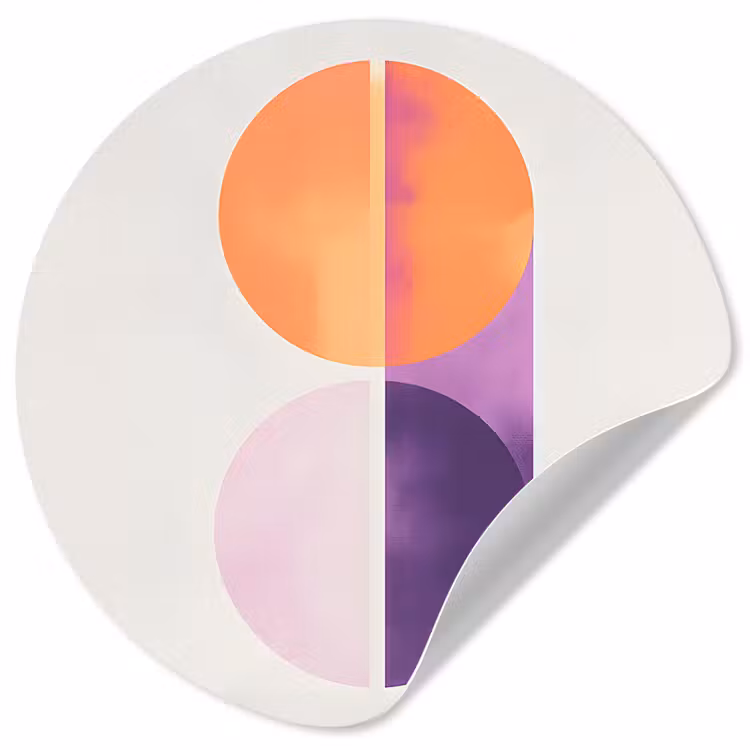 Cirkels - Abstract - Paars Wandcirkel behangsticker klein -3d