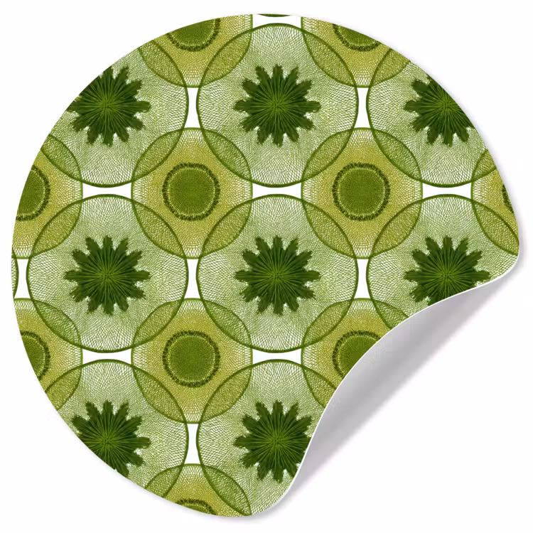 Cirkels - Patroon - Groen Wandcirkel behangsticker klein 186 -3d