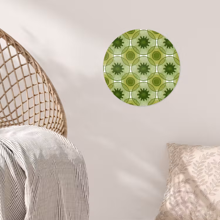 Cirkels - Patroon - Groen Wandcirkel behangsticker klein 186 -sfeer4