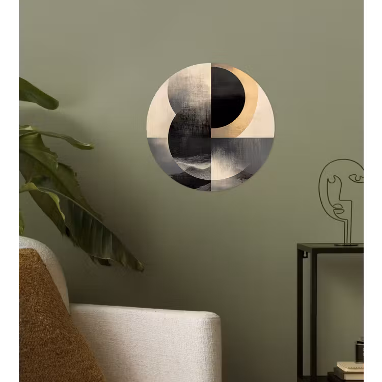 Cirkels - Schaduw - Abstract Wandcirkel behangsticker klein -sfeer2