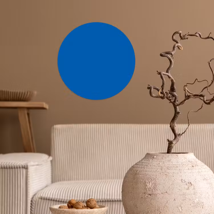 Classic - Azure - Blauw Wandcirkel behangsticker klein 186 -sfeer1