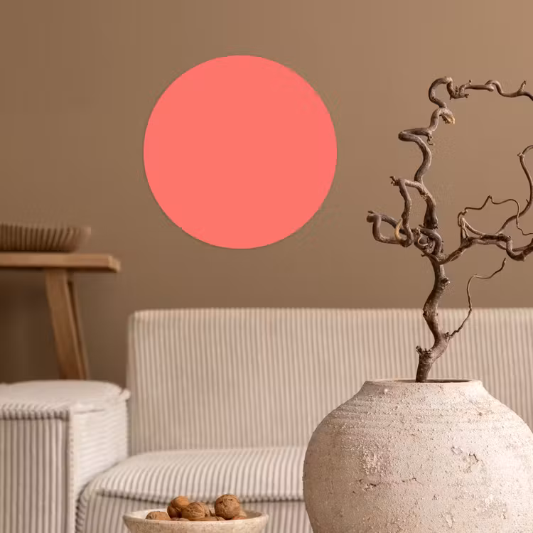 Coral - Punch - Koraal Wandcirkel behangsticker klein 186 -sfeer1