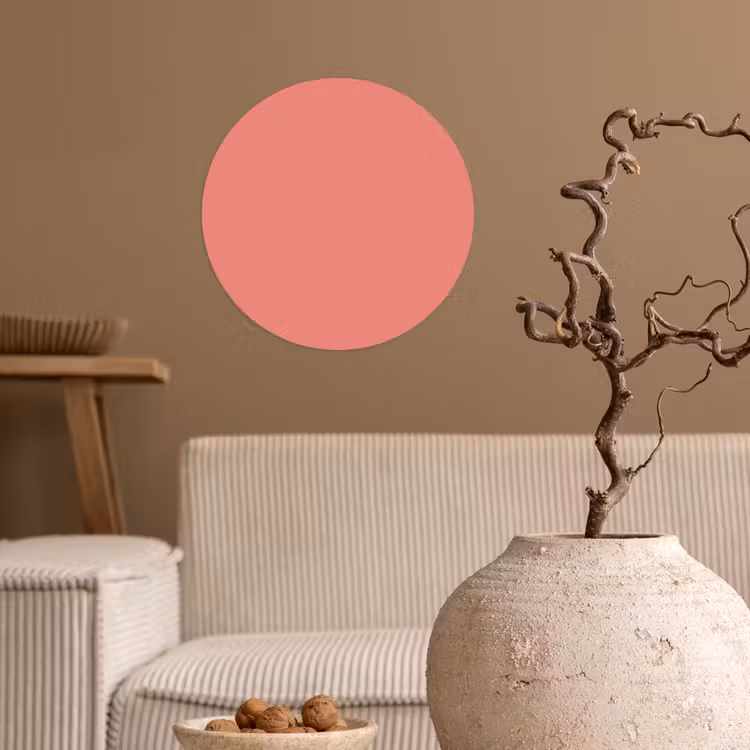 Coral - Reef - Rood Wandcirkel behangsticker klein 186 -sfeer1
