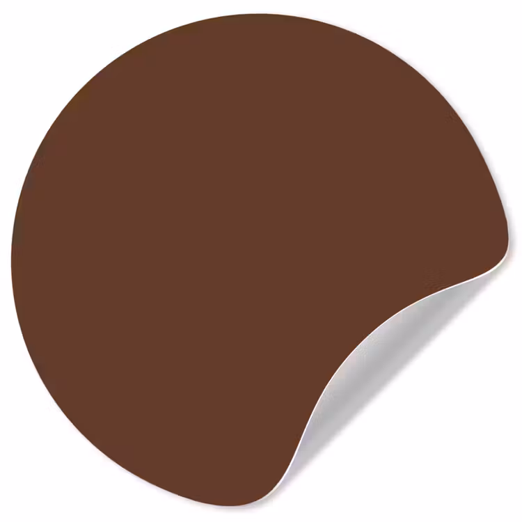 Deep - Clay - Brown - Bruin Wandcirkel behangsticker klein 186 -3d