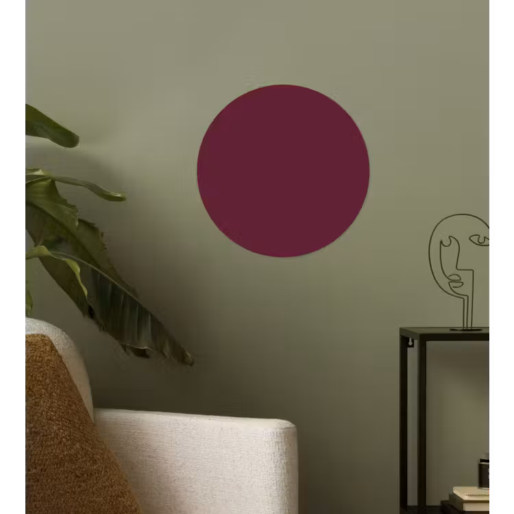 Deep - Plum - Paars Wandcirkel behangsticker klein 186 -sfeer2