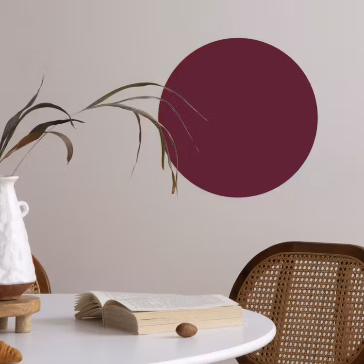 Deep - Plum - Paars Wandcirkel behangsticker klein 186 -sfeer3