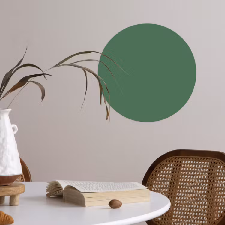 Deep - Sagewood - Groen Wandcirkel behangsticker klein 186 -sfeer3