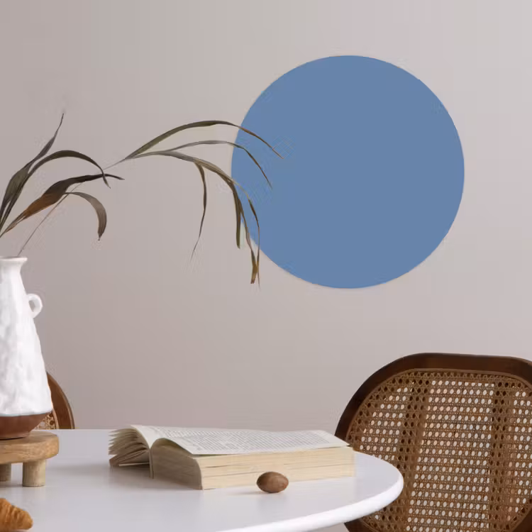Denim - Breeze - Blauw Wandcirkel behangsticker klein 186 -sfeer3