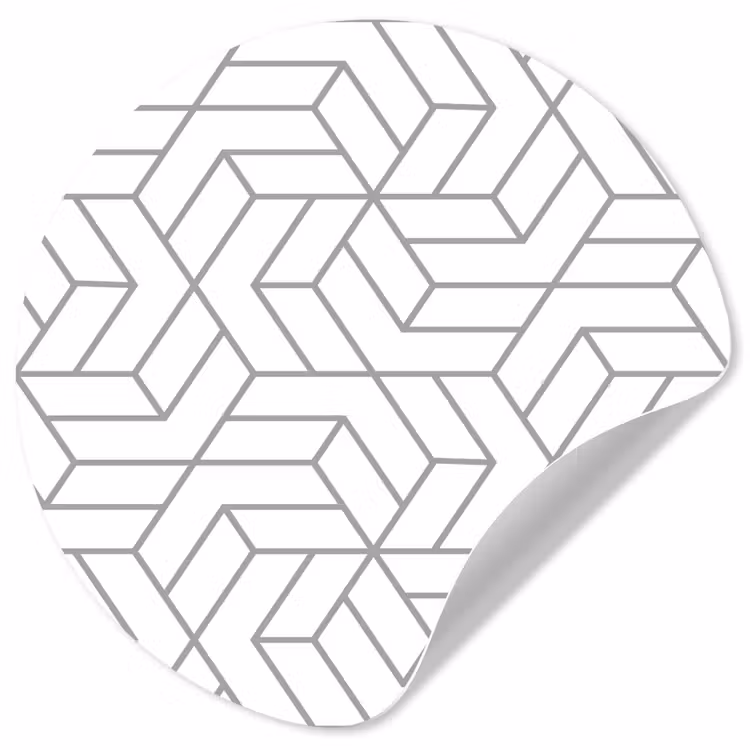 Design - Geometrie - Patroon Wandcirkel behangsticker klein 186 -3d