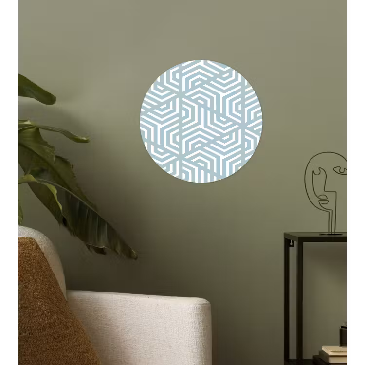 Design - Geometrie - Patroon - Driehoek Wandcirkel behangsticker klein 186 -sfeer2