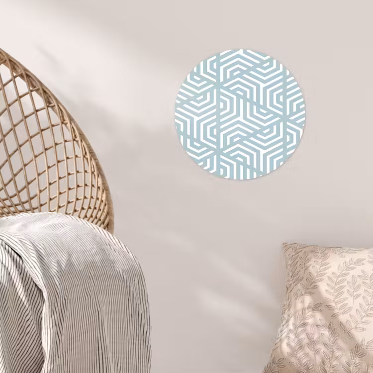 Design - Geometrie - Patroon - Driehoek Wandcirkel behangsticker klein 186 -sfeer4