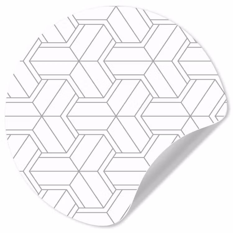 Design - Geometrie - Patroon - Lijn Wandcirkel behangsticker klein 186 -3d