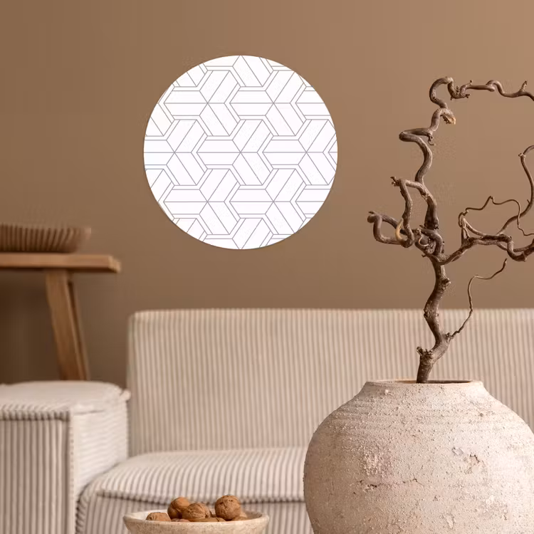 Design - Geometrie - Patroon - Lijn Wandcirkel behangsticker klein 186 -sfeer1