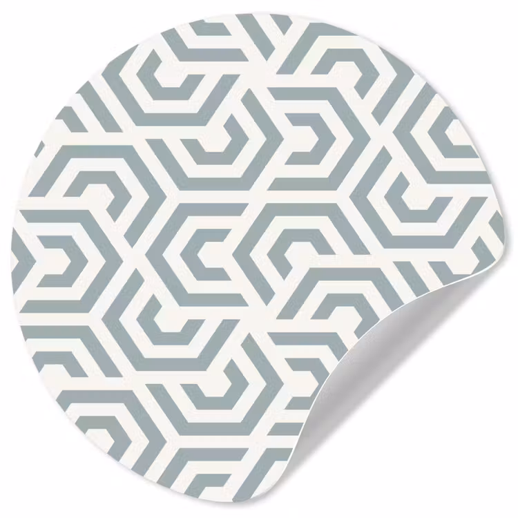 Design - Lijn - Patroon - Groen Wandcirkel behangsticker klein 186 -3d
