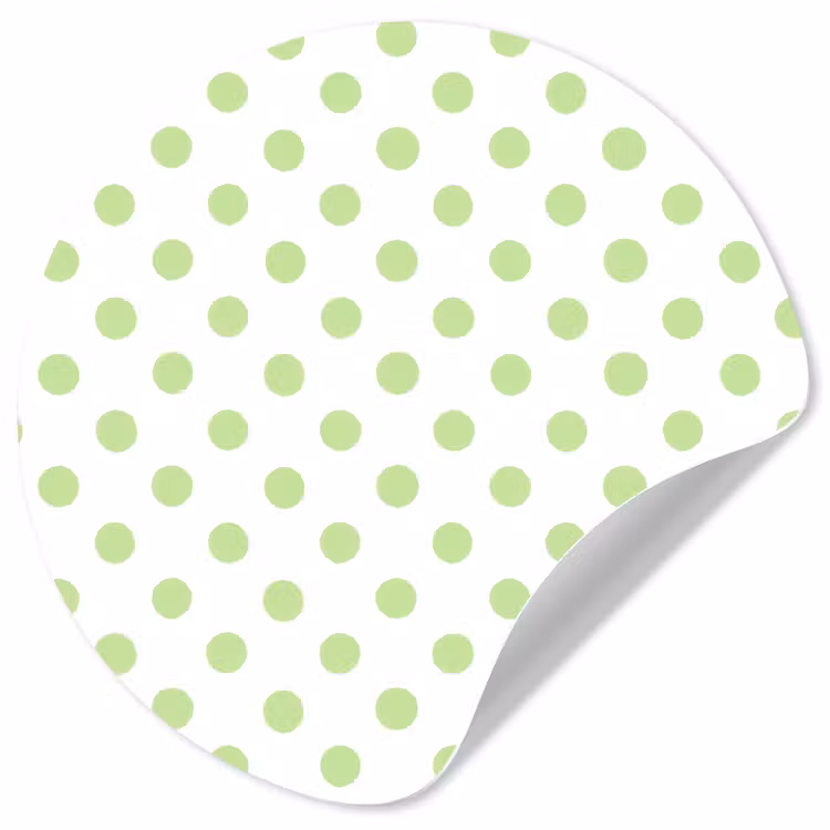 Dots - Klassiek - Groen Wandcirkel behangsticker klein 186 -3d