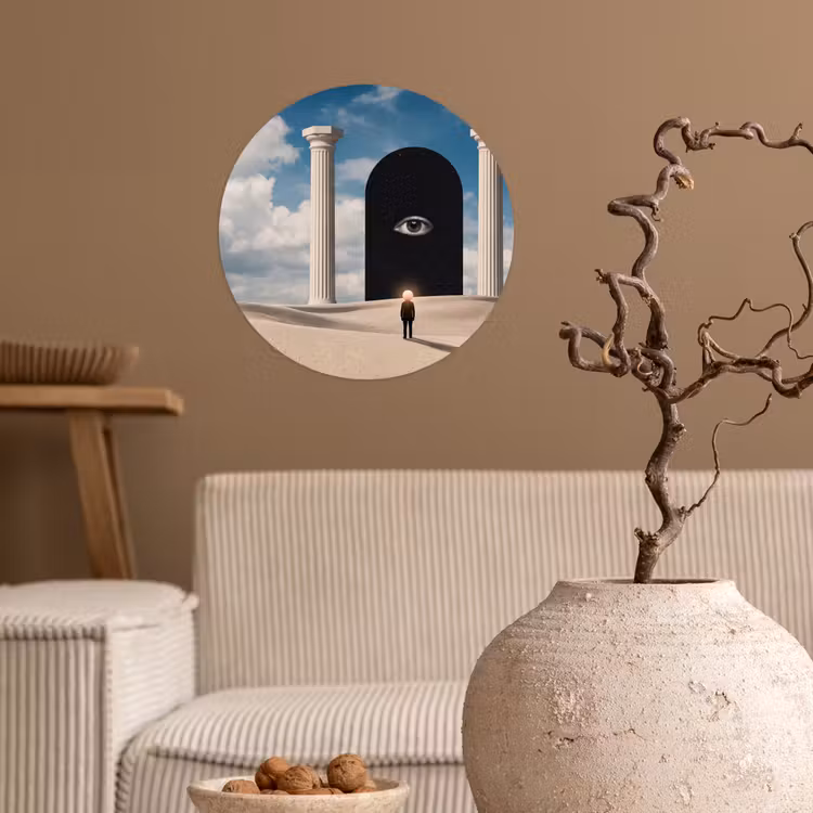 Behangcirkel - Droom - Woestijn - Oog - Droom - Woestijn - Oog Wandcirkel behangsticker klein