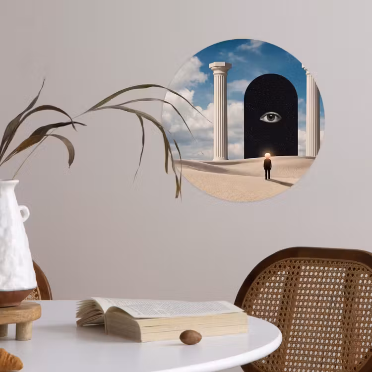 Behangcirkel - Droom - Woestijn - Oog - Droom - Woestijn - Oog Wandcirkel behangsticker klein