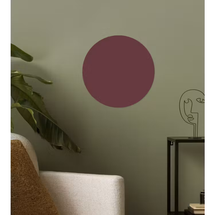 Dusty - Rose - Roze Wandcirkel behangsticker klein 186 -sfeer2