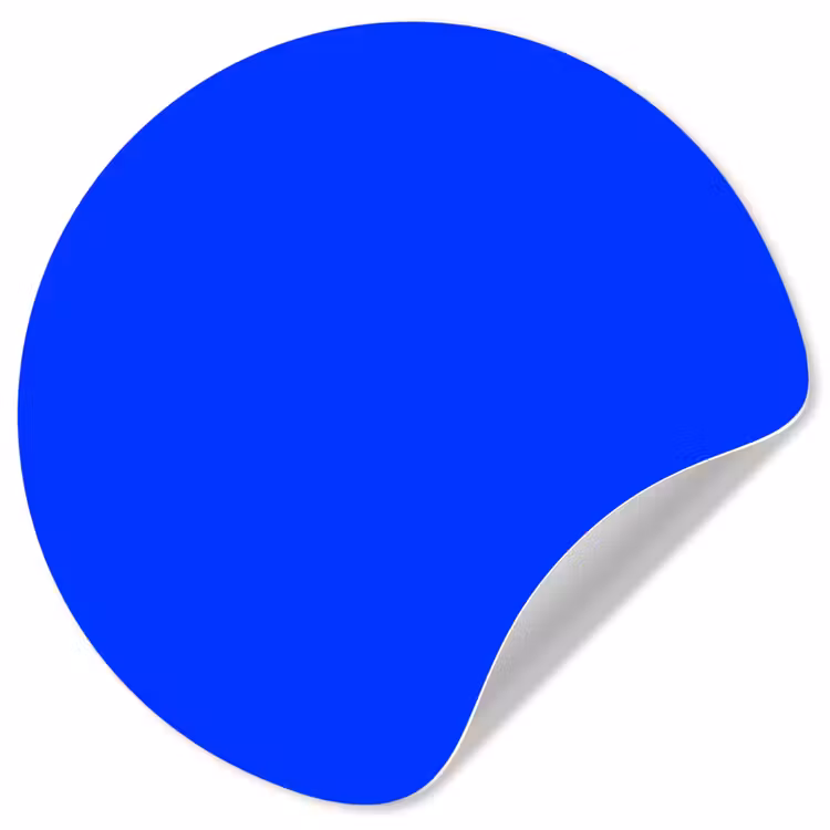 Electric - Blue - Blauw Wandcirkel behangsticker klein 186 -3d