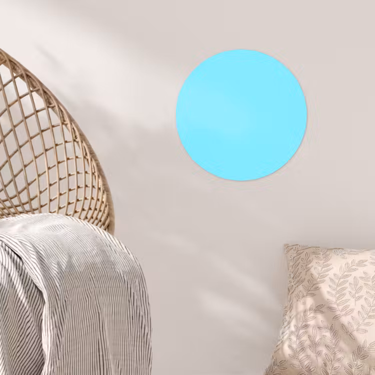 Electric - Cyan - Blauw Wandcirkel behangsticker klein 186 -sfeer4
