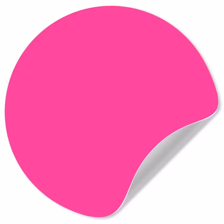 Electric - Magenta - Roze Wandcirkel behangsticker klein 186 -3d